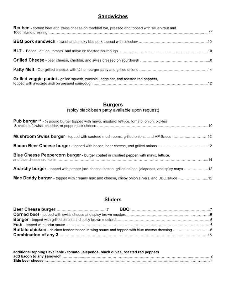 The Tattered Tartan Pub Menu image 3